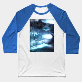 snow in a dark forest Baseball T-Shirt